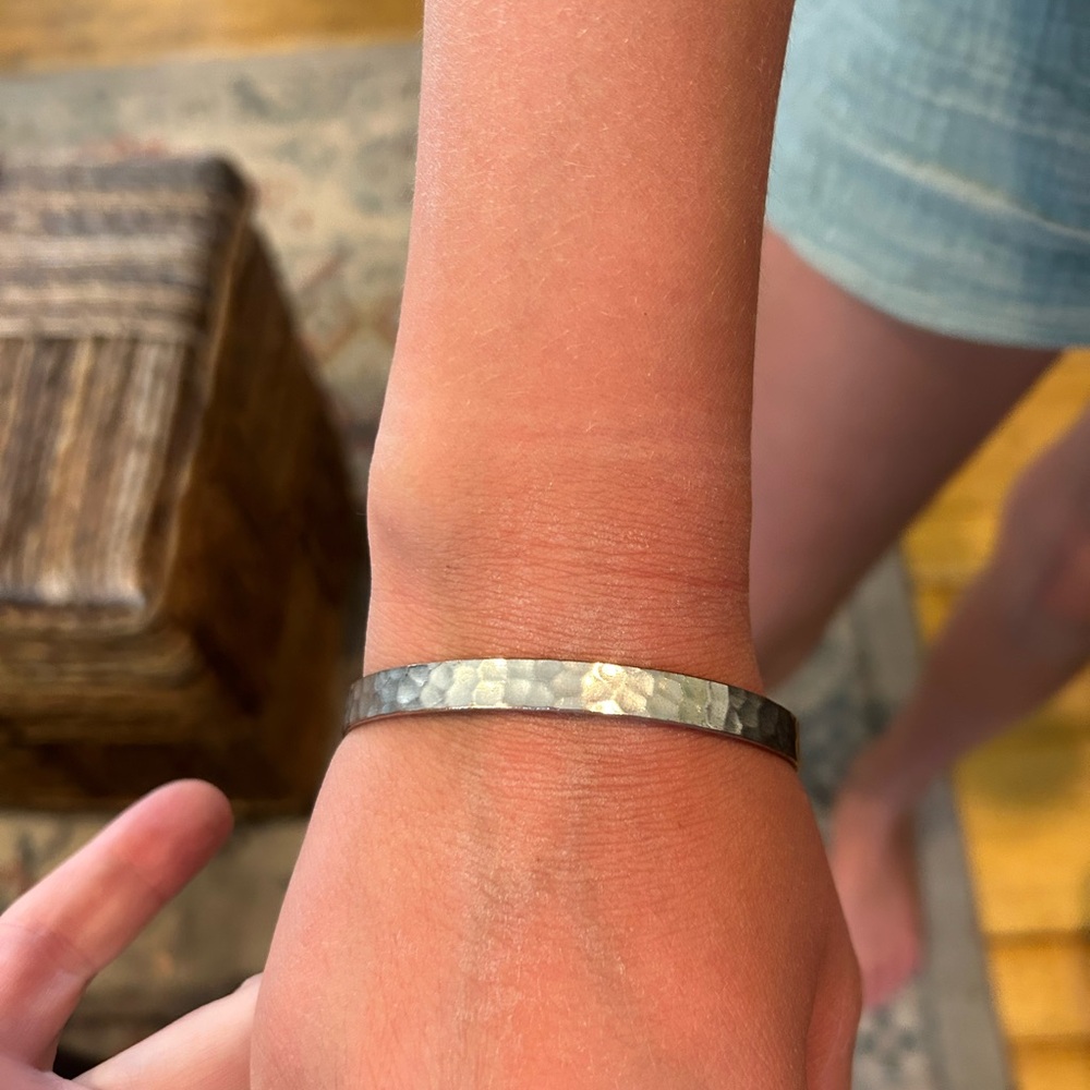 Stamped metal bracelet